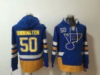 St. Louis Blues #50 Jordan Binnington Blue Hockey Hoodies