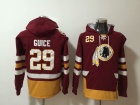 Washington Redskins #29 Derrius Guice Red Football Hoodies