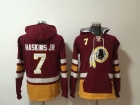 Washington Redskins #7 Dwayne Haskins JR Red Football Hoodies