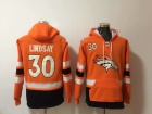 Denver Broncos #30 Phillip Lindsay Orange Football Hoodies