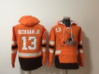 Cleveland Browns #13 Odell Beckham Jr Orange Football Hoodies