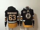 Boston Bruins #63 Brad Marchand Black Hockey Hoodies