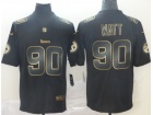 Pittsburgh Steelers #90 T.J. Watt Black Golden Vapor Limited Jersey