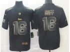 St.Louis Rams #16 Jared Goff Black Golden Vapor Limited Jersey