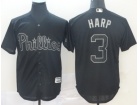 Philadelphia Phillies #3 Bryce Harper “Harp”Black 2019 Player Weekend Jersey