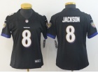 Woman Baltimore Ravens #8 Lamar Jackson Black  Vapor Untouchable Limited Jersey