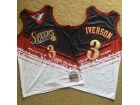 Philadelphia 76ers #3 Allen Iverson White/Gold 1997-98 Mitchell&Ness Basketball Jersey