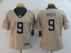 Woman New Orleans Saints #9 Drew Brees Gold Inverted Legend Limited Jersey