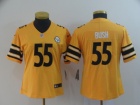 Woman Pittsburgh Steelers #55 Devin Bush Gold Inverted Legend Limited Jersey