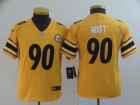 Youth Pittsburgh Steelers 90 T.J. Watt Gold Inverted Legend Limited Jersey