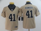 Youth New Orleans Saints #41 Alvin Kamara Gold Inverted Legend Limited Jersey