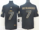 Pittsburgh Steelers #7 Ben Roethlisberger Black Golden Vapor Limited Jersey