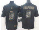 Detroit Lions #9 Matthew Stafford Black Golden Vapor Limited Jersey