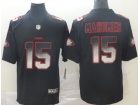 Kansas City Chiefs #15 Patrick Mahomes Black Arch Smoke Vapor Limited Jersey