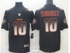 Chicago Bears #10 Mitch Trubisky Black Arch Smoke Vapor Limited Jersey