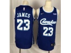 Nike Los Angeles Lakers #23 LeBron James  Blue Crenshaw Tutorial Nipsey Hussle Jersey