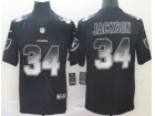 Oakland Raiders #34 Bo Jackson Black Arch Smoke Vapor Limited Jersey