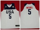 Team USA #5 Donovan Mitchell White 2019 World Cup Basketball Jerseys