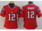 Woman New England Patriots #12 Tom Brady Red Inverted Legend Limited Jersey