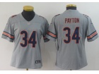 Woman Chicago Bears #34 Walter Payton Gray Inverted Legend Limited Jersey