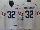 Chicago Bears #32 David Montgomery White Throwback 100th Vapor Untouchable Limited Jersey