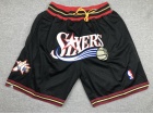 Philadelphia 76ers Black Throwback Just-don Shorts