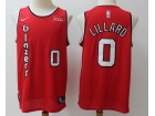 Nike Portland Trail Blazers #0 Damian Lillard Red Throwabck Jersey