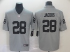 Oakland Raiders #28 Josh Jacobs Gray Inverted Vapor Untouchable Limited Jersey