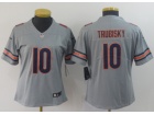 Woman Chicago Bears #10 Mitch Trubisky Gray Inverted Legend Limited Jersey