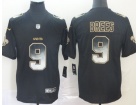 New Orleans Saints #9 Drew Brees Black Arch Smoke Vapor Limited Jersey