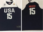 Team USA #15 Kemba Walker Blue 2019 World Cup Basketball Jerseys