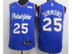 Nike Philadelphia 76ers #25 Ben Simmons Blue 2019 Blue Jersey