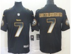 Pittsburgh Steelers #7 Ben Roethlisberger Black Arch Smoke Vapor Limited Jersey