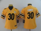 Woman Pittsburgh Steelers #30 James Conner Gold Inverted Legend Limited Jersey