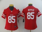 Woman San Francisco 49ers #85 George Kittle Red Vapor Limited Jersey