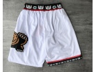 Memphis Grizzlies White Basketball Shorts 