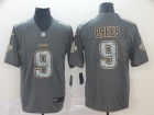 New Orleans Saints #9 Drew Brees Gray Fashion Static Limited Jersey