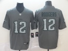 Green Bay Packers #12 Aaron Rodgers Gray Fashion Static Limited Jersey