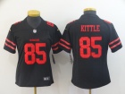 Women San Francisco 49ers #85 George Kittle Black Vapor Limited Jerseys