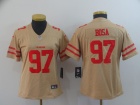 Women San Francisco 49ers #97 Nick Bosa Yellow Inverted Legend Limited Jersey