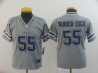 Youth Dallas Cowboys #55 Leighton Vander Esch Gray Inverted Legend Limited Jersey