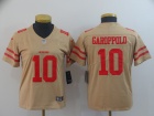 Women San Francisco 49ers #10 Jimmy Garoppolo Yellow Inverted Legend Limited Jersey