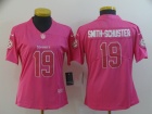 Women Pittsburgh Steelers #19 JuJu Smith-Schuster Pink Limited Jersey