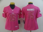 Woman Kansas City Chiefs #15 Patrick Mahomes Pink Vapor Limited Jersey