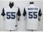 Woman Dallas Cowboys #55 Leighton Vander Esch White Color Rush Limited Jersey