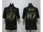 Kansas City Chiefs #87 Travis Kelce Black Golden Vapor Untouchable Limited Jersey