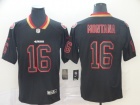 San Francisco 49ers #16 Joe Montana  Black Lights Out Vapor Limited Jersey