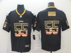 Pittsburgh Steelers #55 Devin Bush USA Flag Fashion Limited Jersey