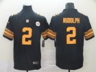 Pittsburgh Steelers #2 Mason Rudolph Black Color Rush Limited Jersey