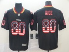 San Francisco 49ers #80 Jerry Rice Black USA Flag Vapor Limited Jersey